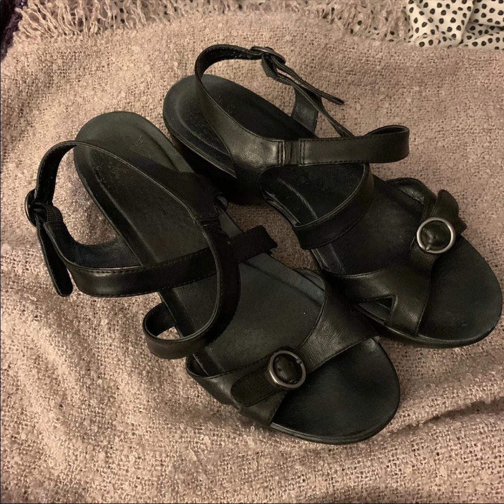 Black dansko sandal wedges
